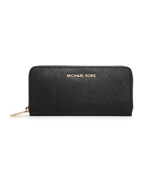 michael kors black continental wallet|michael kors saffiano wallet black.